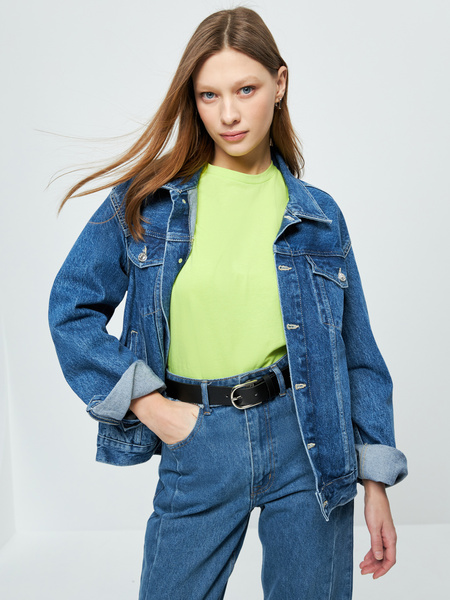 

Футболка женская ZARINA 3224500401 зеленая L, Зеленый, 3224500401