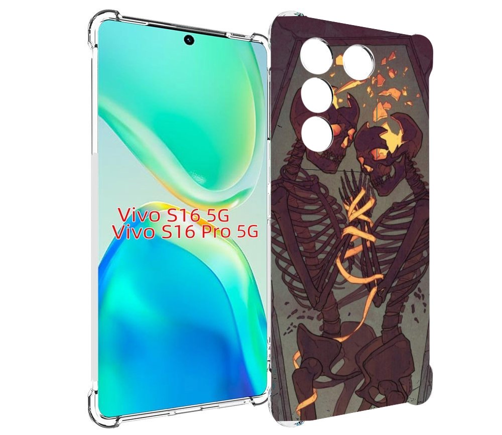 

Чехол MyPads скелеты в гробу для Vivo S16 5G/S16 Pro 5G/V27/V27 Pro, Tocco