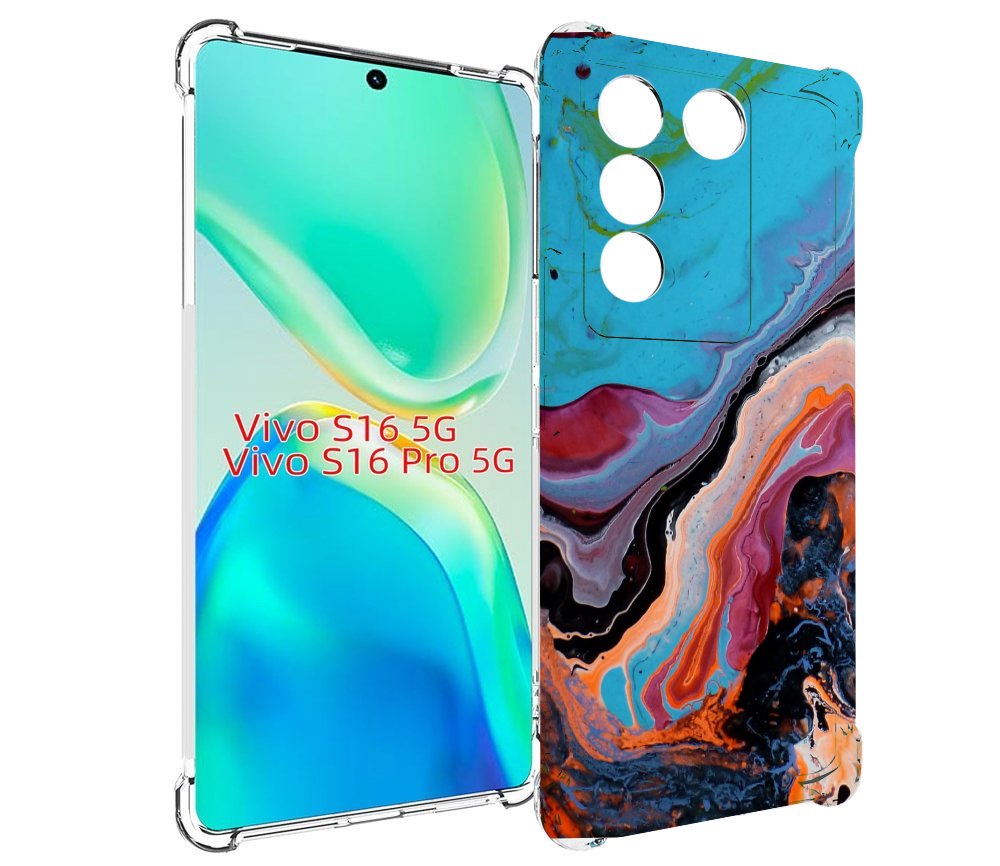 Чехол MyPads смешанные краски для Vivo S16 5G/S16 Pro 5G/V27/V27 Pro