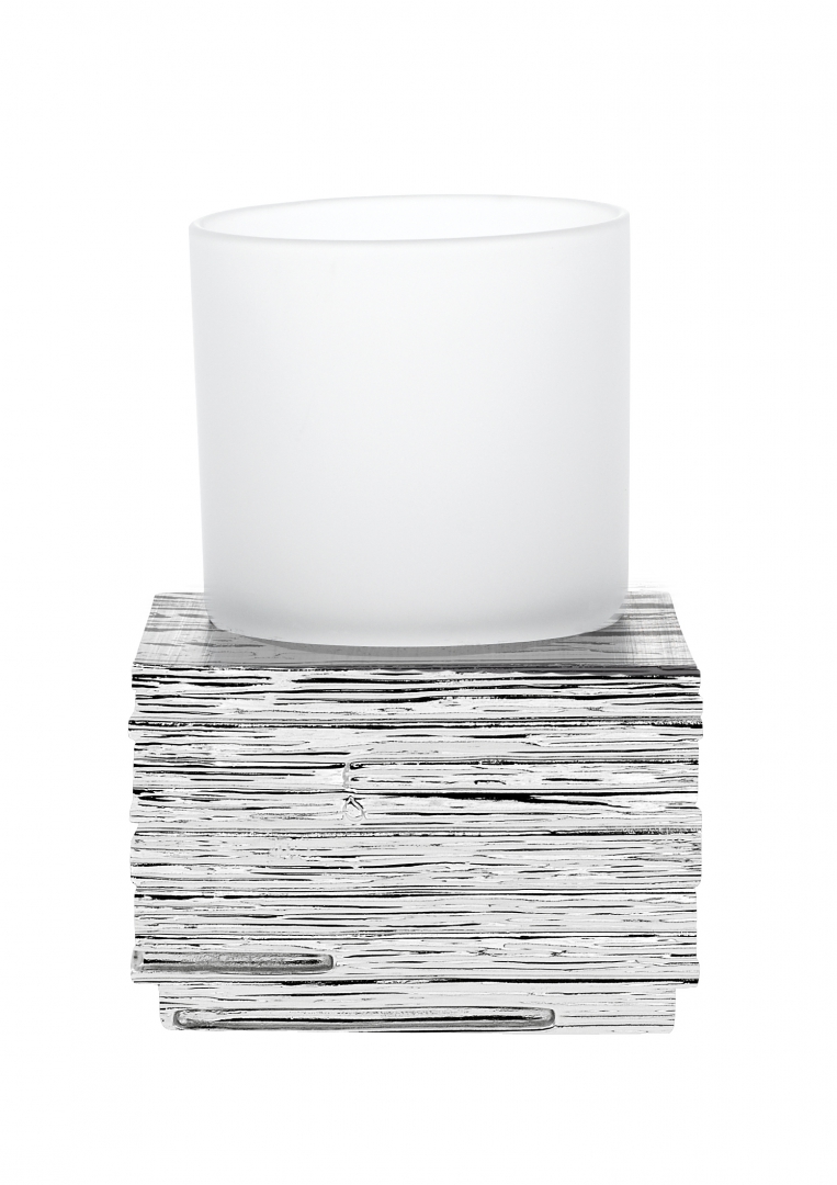 

Стакан для зубных щеток Brick Silver серебряный RIDDER, Brick Silver
