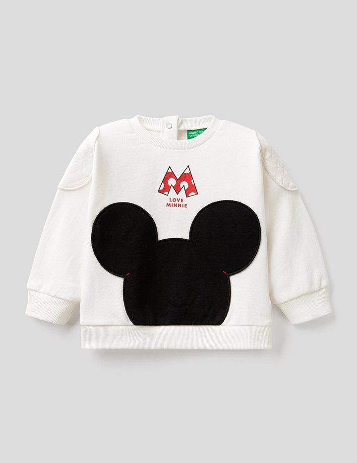 

Свитшот для девочек Benetton цв. белый р.98, 21A_3JR4C15ED