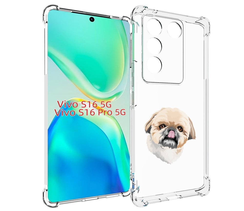 

Чехол MyPads собачка-с-язычком для Vivo S16 5G/S16 Pro 5G/V27/V27 Pro, Tocco