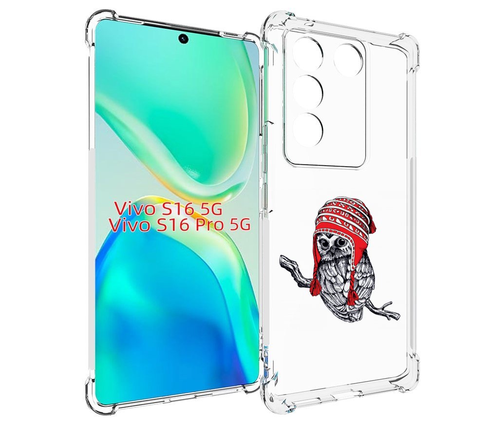 

Чехол MyPads сова-в-красной-шапке-на-веточке для Vivo S16 5G/S16 Pro 5G/V27/V27 Pro, Tocco