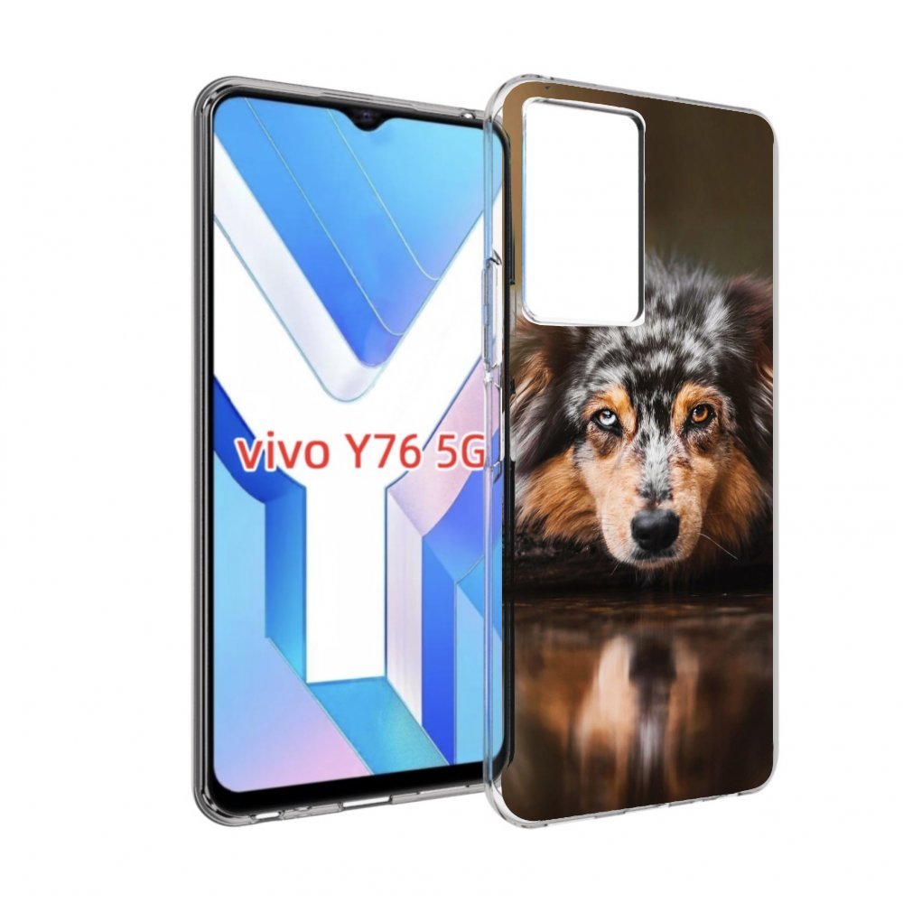 

Чехол MyPads австралииская овчарка для Vivo Y76 5G, Прозрачный, Tocco
