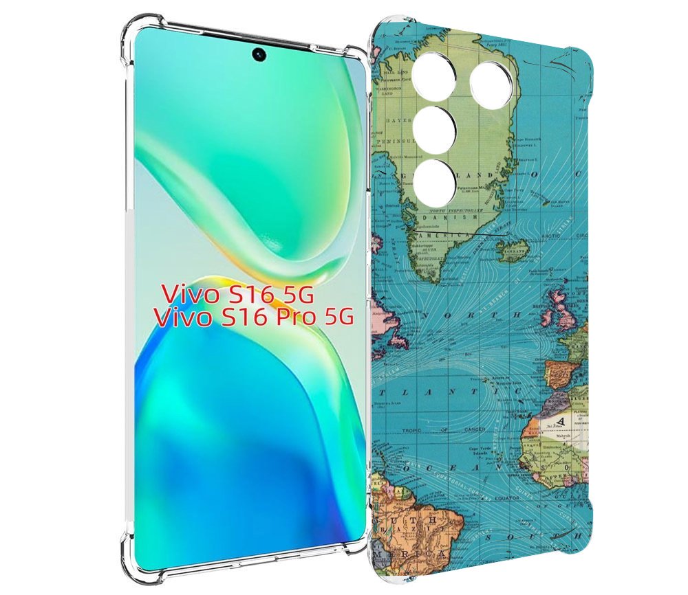 

Чехол MyPads старая карта земли для Vivo S16 5G/S16 Pro 5G/V27/V27 Pro, Tocco