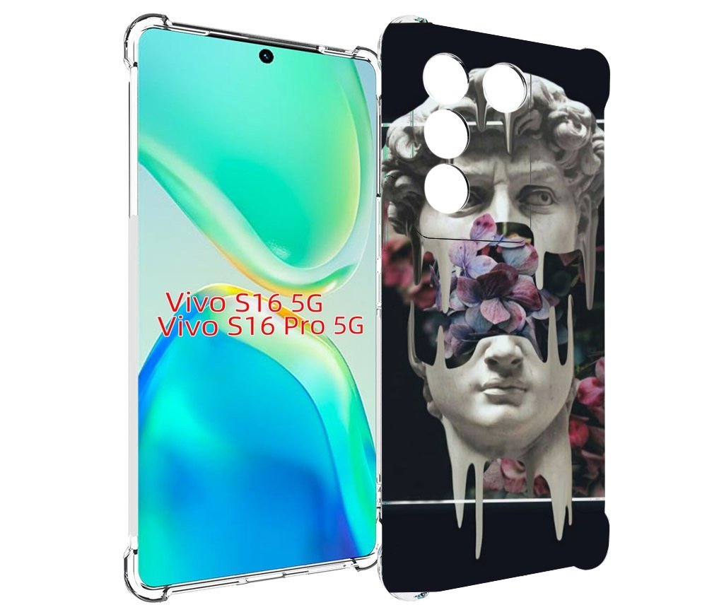 

Чехол MyPads статуя-с-цветами-внутри для Vivo S16 5G/S16 Pro 5G/V27/V27 Pro, Tocco