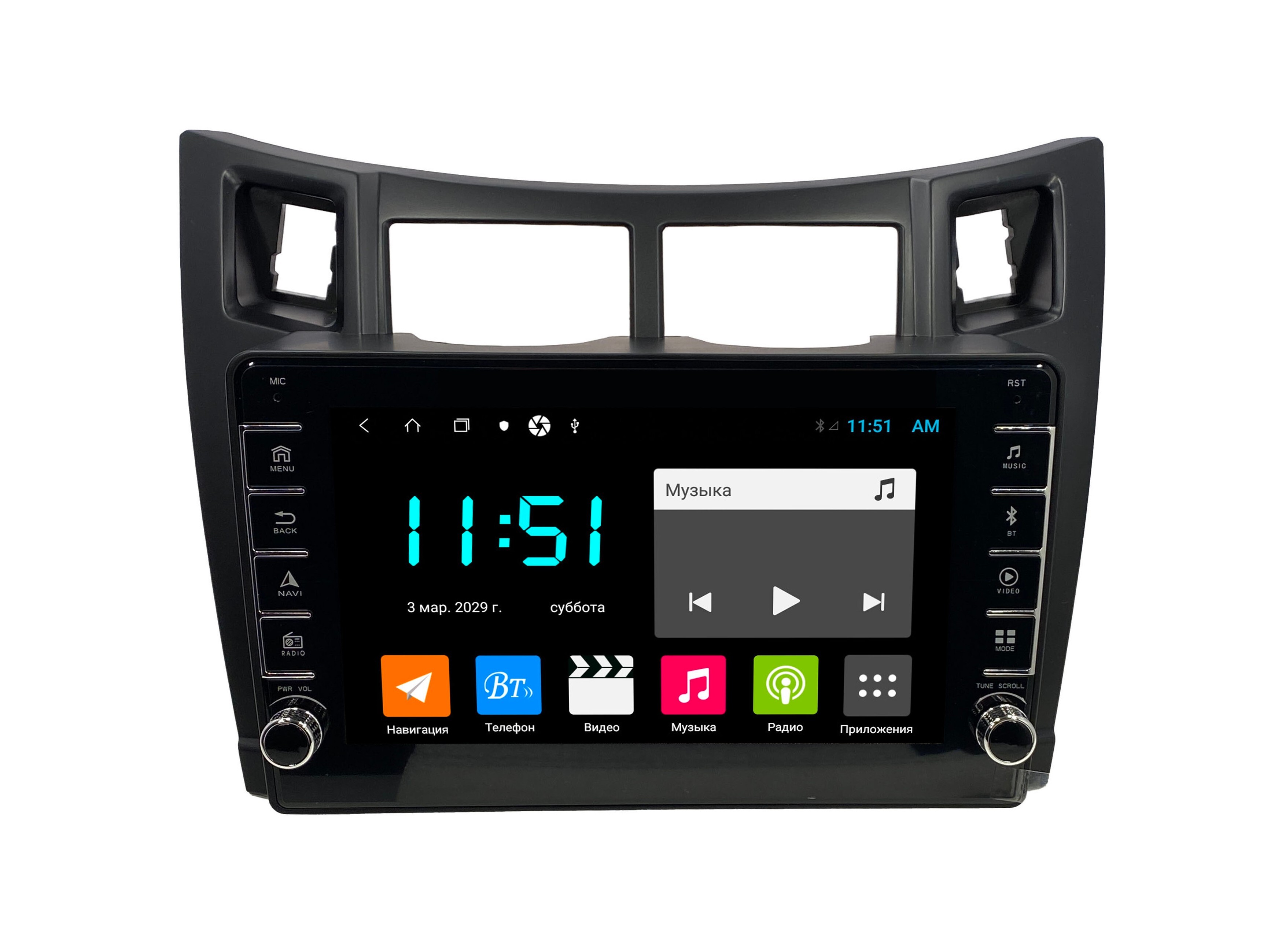 Штатная автомагнитола Zenith Toyota Yaris 2005-2012 Android 12 464GB с крутилками 3249200₽