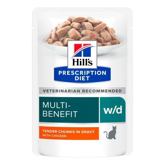 Влажный корм Hills Prescription Diet WD с курицей при диабете у кошек 85 г 183₽