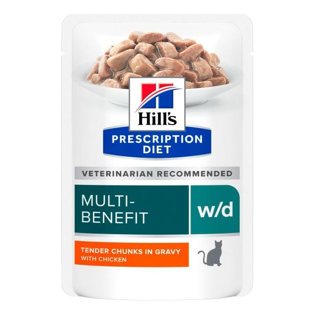 Влажный корм Hill's Prescription Diet W D с курицей при диабете для кошек 85 г х 48 шт