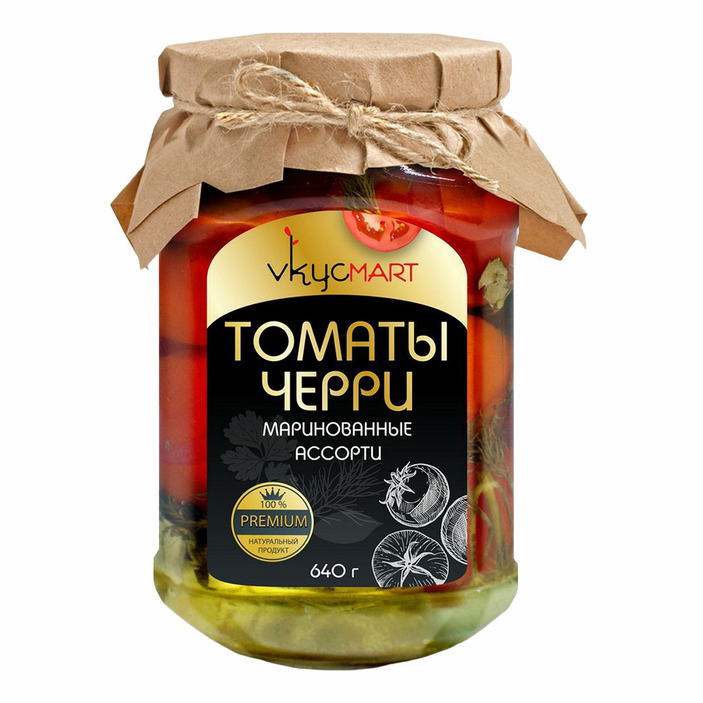 Томаты Vkycmart ассорти маринованные 640 г