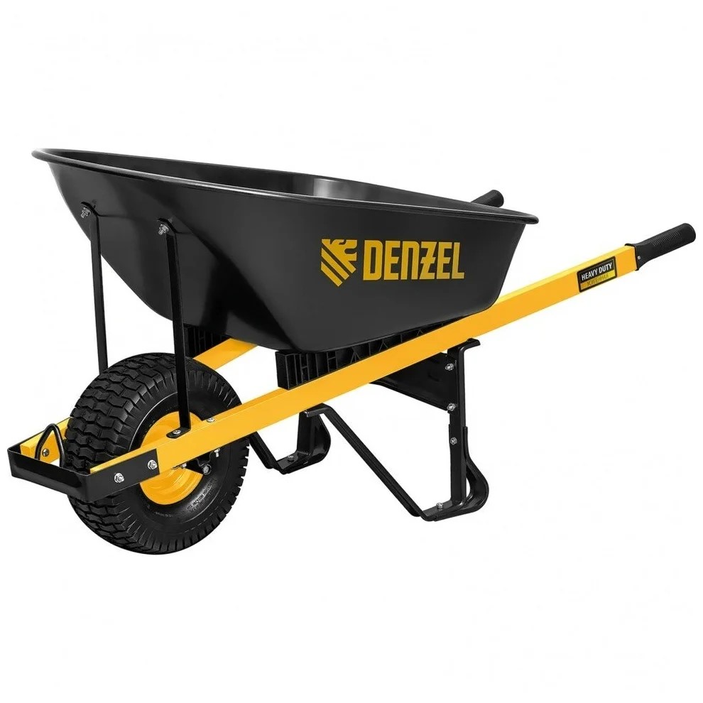 Тачка садово-строительная усиленная DENZEL 68999 грузоподъемность 230 кг объем 140 л