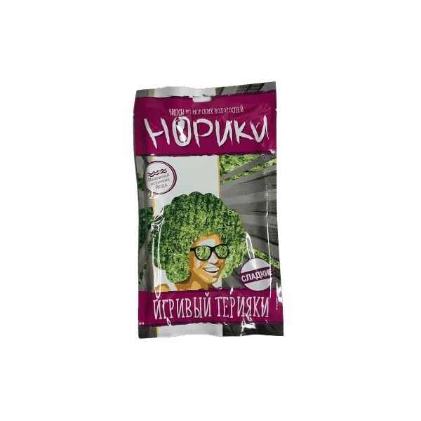 Чипсы из морских водорослей Норики Игривый терияки сладкие 6 г