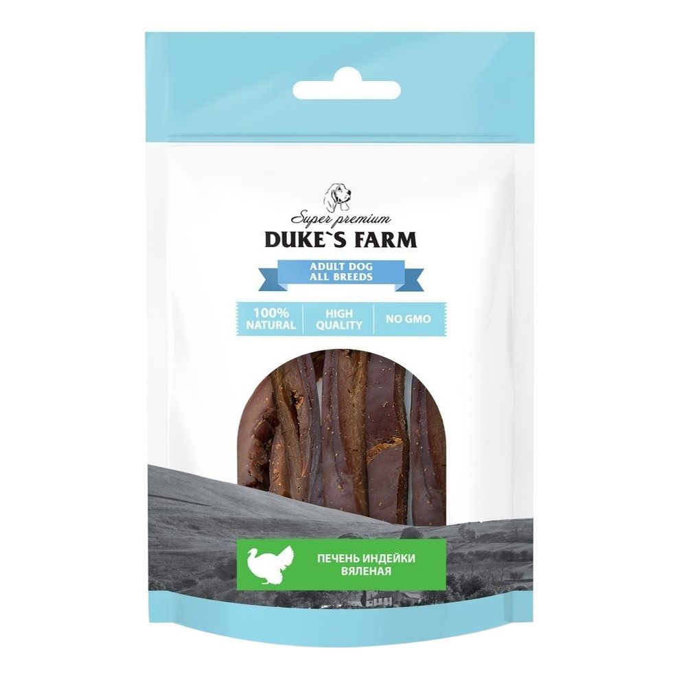 Лакомство Duke's Farm Печень индейки вяленая для собак 40 г