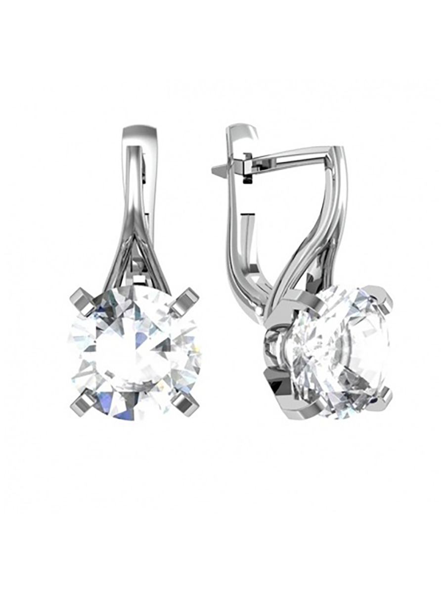 

Серьги из серебра ЯХОНТ Золотой 240645, фианит, 240645