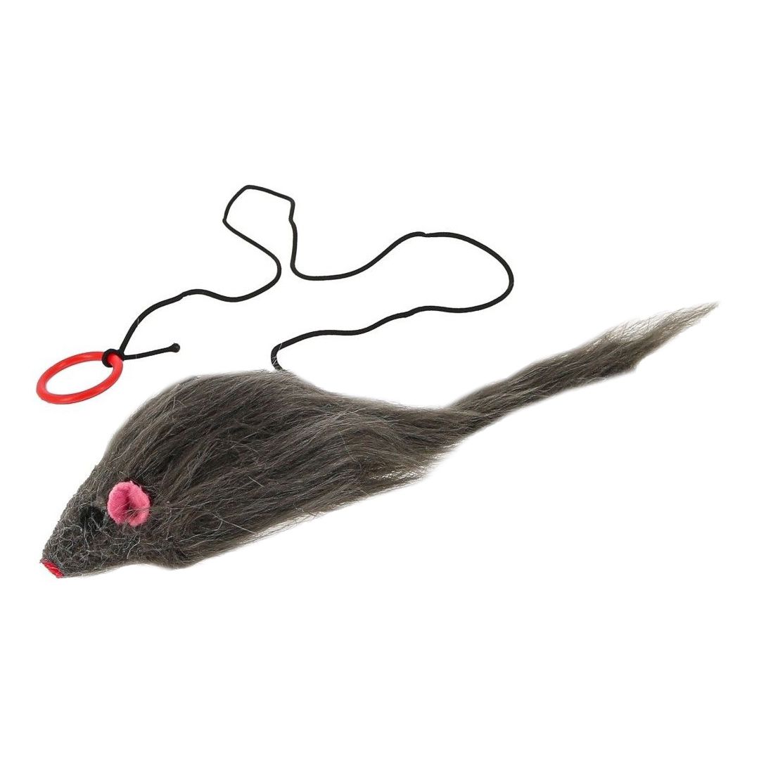 Игрушка для кошек Каскад Мышь на шнурке 10 см