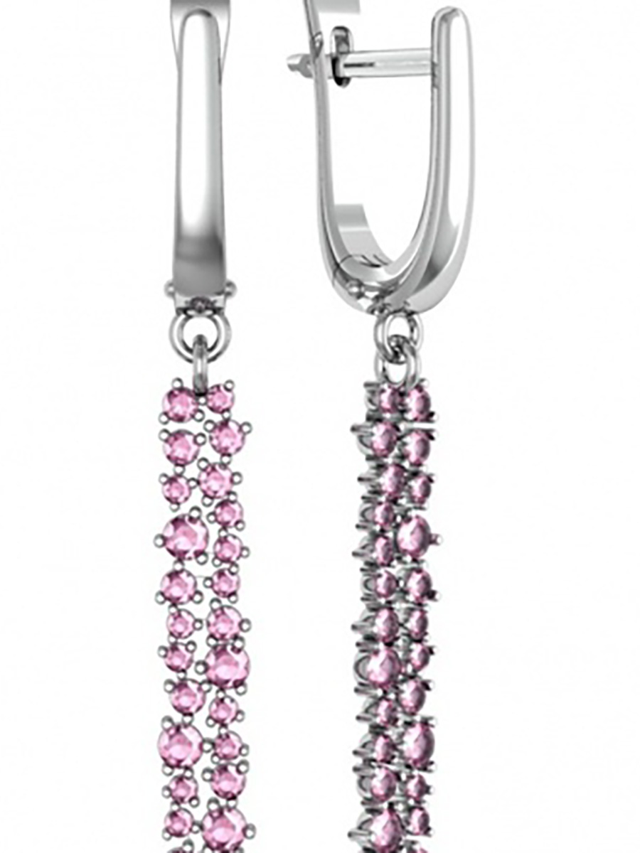 

Серьги из серебра с фианитом ЯХОНТ Ювелирный 240650, 240650