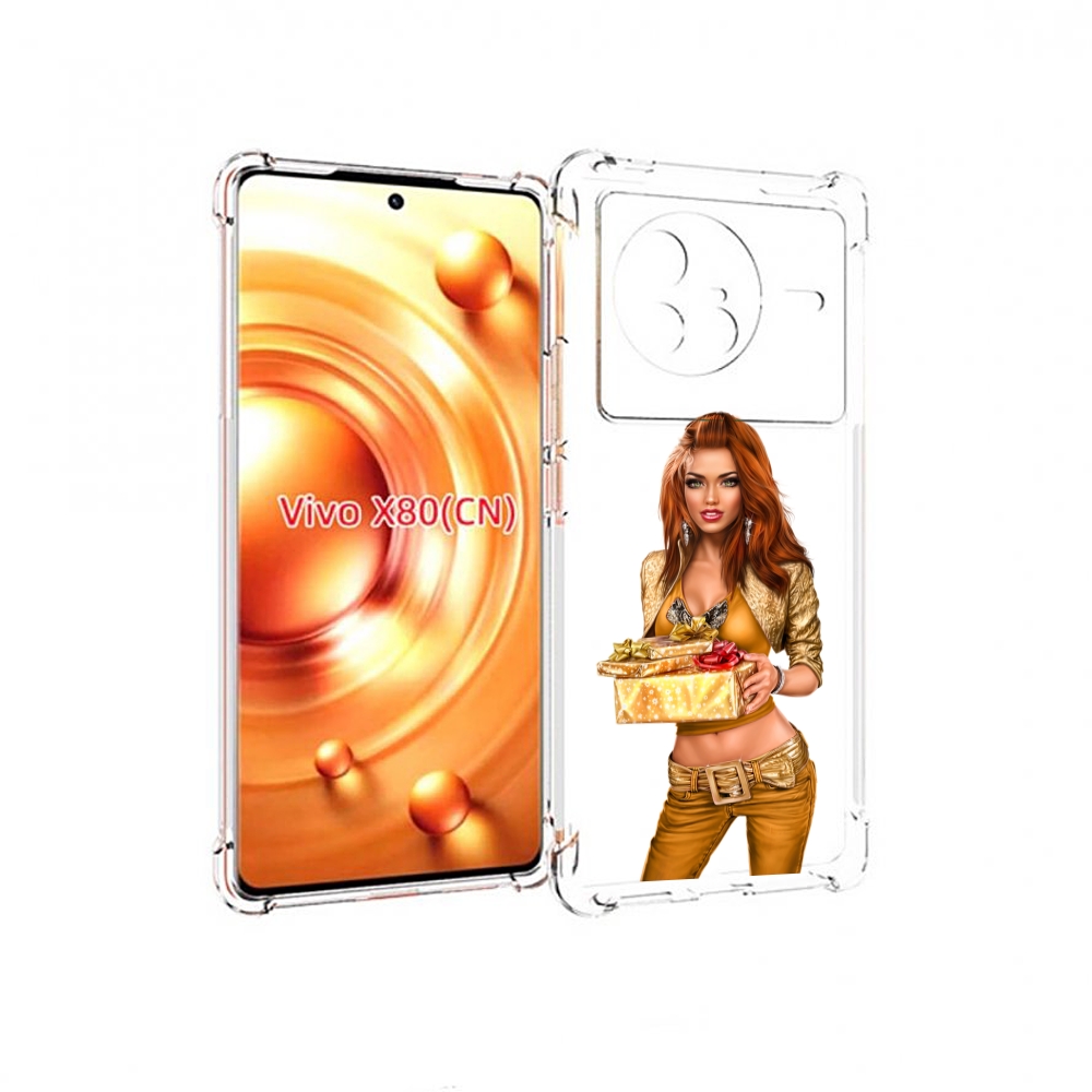 Чехол Mypads Золотая-Девочка-С-Подарком Женский Для Vivo X80