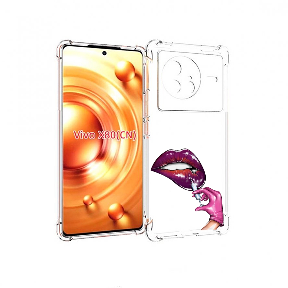 

Чехол Mypads Качаем-Губы Для Vivo X80, Прозрачный, Tocco