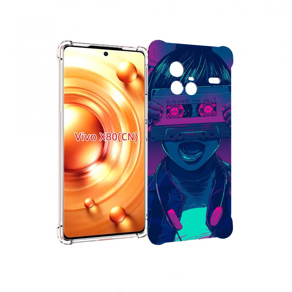

Чехол Mypads Киберпанк С Кассетой Для Vivo X80, Прозрачный, Tocco