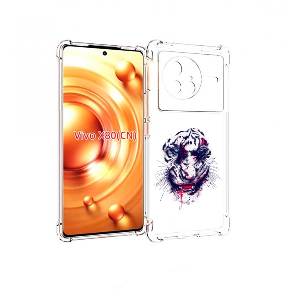 

Чехол Mypads Безумный Тигр Для Vivo X80, Прозрачный, Tocco