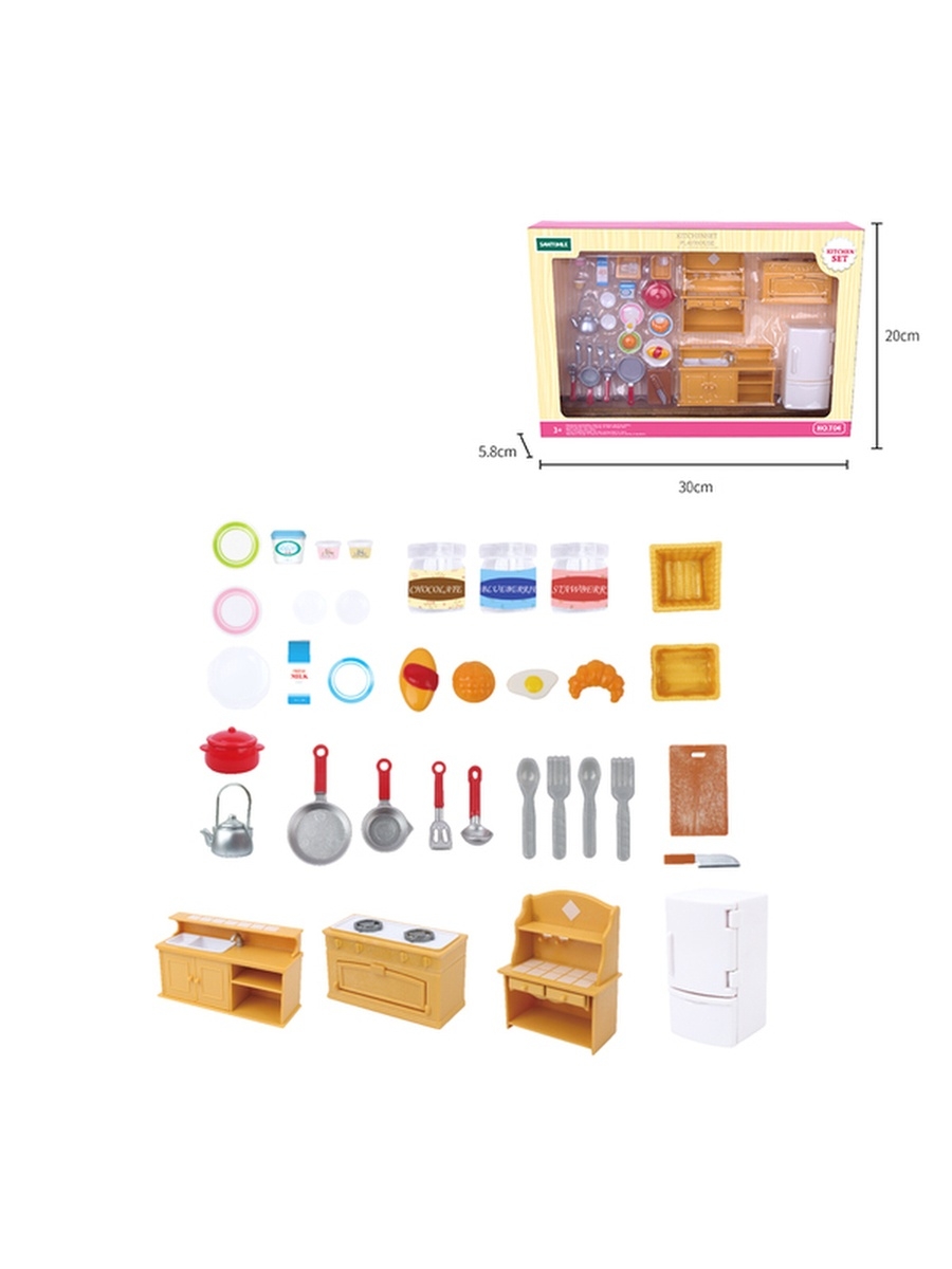 Игрушки ВанГогВоМне Комплект мебели для игрового домика, Кухня