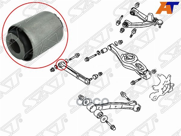 

SAT ST-4117A025-BU Сайлентблок заднего поперечного рычага с шаровой PAJERO/MONTERO 00- 1шт