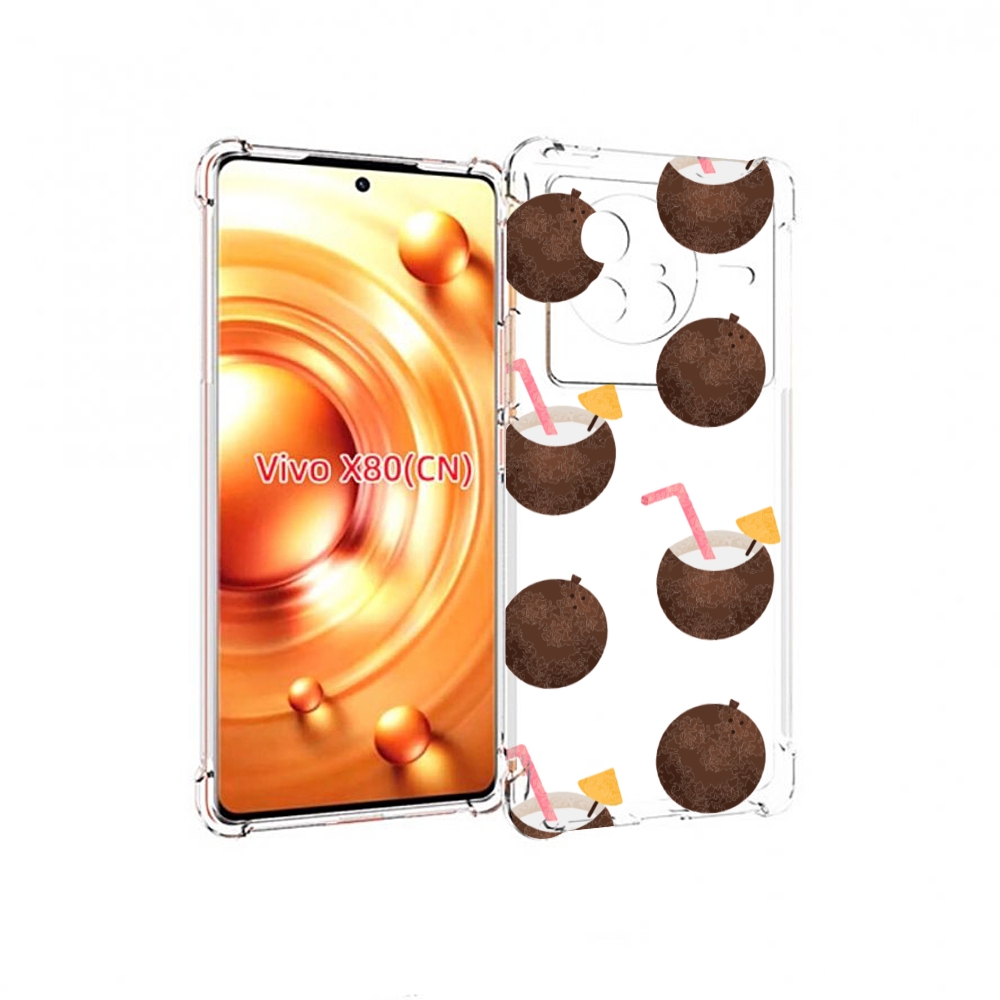 

Чехол Mypads Кокосики Для Vivo X80, Прозрачный, Tocco