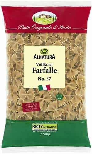 фото Макаронные изделия alnatura farfalle №37 из цельнозерновой муки 500 г