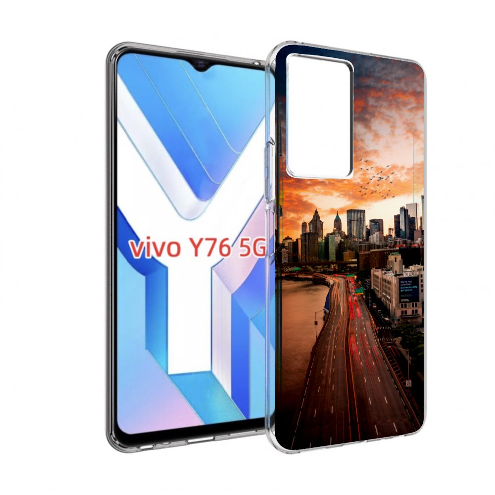 

Чехол MyPads американский город фото для Vivo Y76 5G, Прозрачный, Tocco