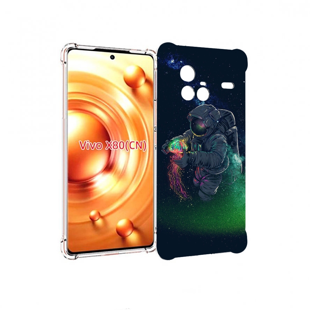 

Чехол Mypads Космонавт-С-Оружием-Арты Для Vivo X80, Прозрачный, Tocco