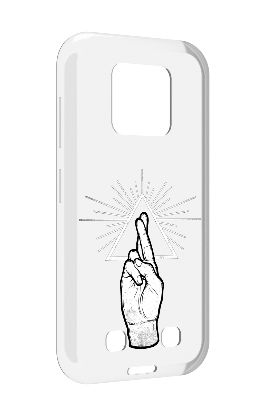 

Чехол MyPads черно белая рука для Oukitel WP18, Прозрачный, Tocco