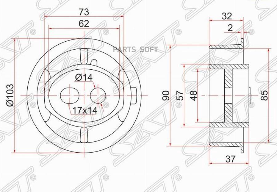 

Опора Дифференциала Rr (задний) Toyota Mark Ii Cresta Chaser Verossa Sat арт. ST-41651-22