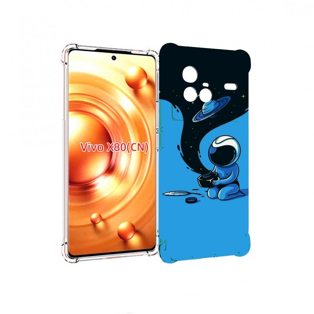 

Чехол MyPads космос из черной краски для Vivo X80, Прозрачный, Tocco