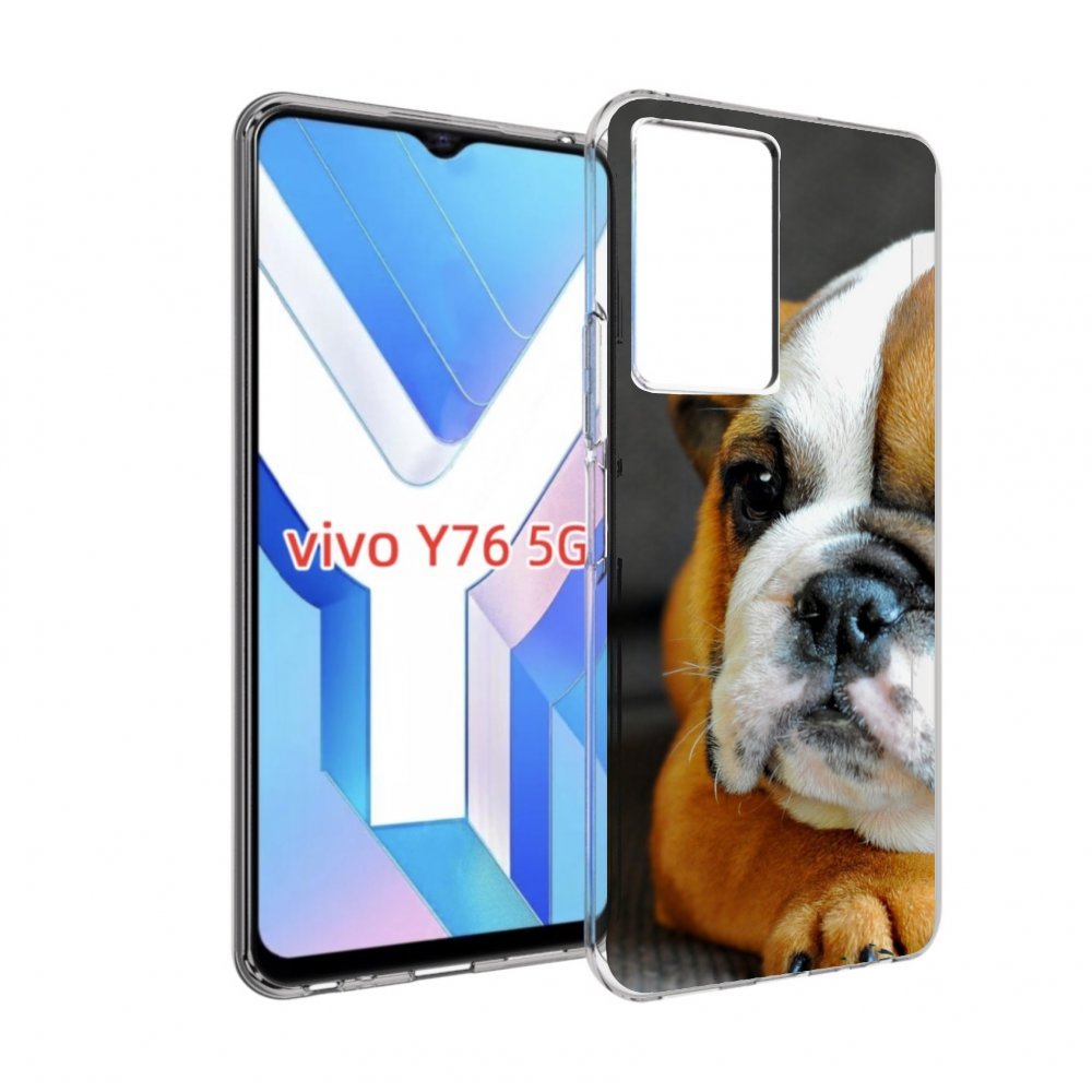

Чехол MyPads англиискии бульдор для Vivo Y76 5G, Прозрачный, Tocco