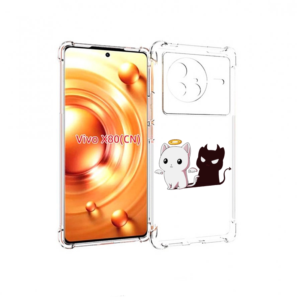 

Чехол Mypads Котик-С-Злой-Тенью Для Vivo X80, Прозрачный, Tocco