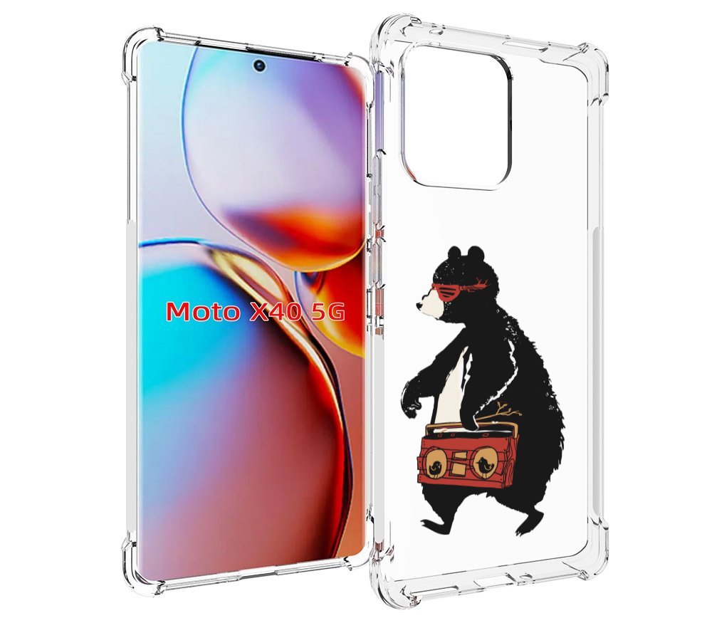 

Чехол MyPads Музыкальный медведь для Motorola Moto X40, Прозрачный, Tocco