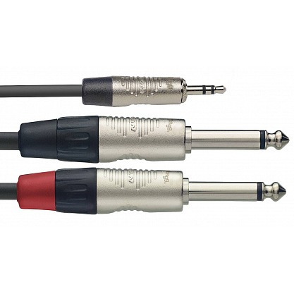 

Кабель аудио 1xMini Jack - 2xJack Stagg NYC3/MPS2PR, NYC3/MPS2PR