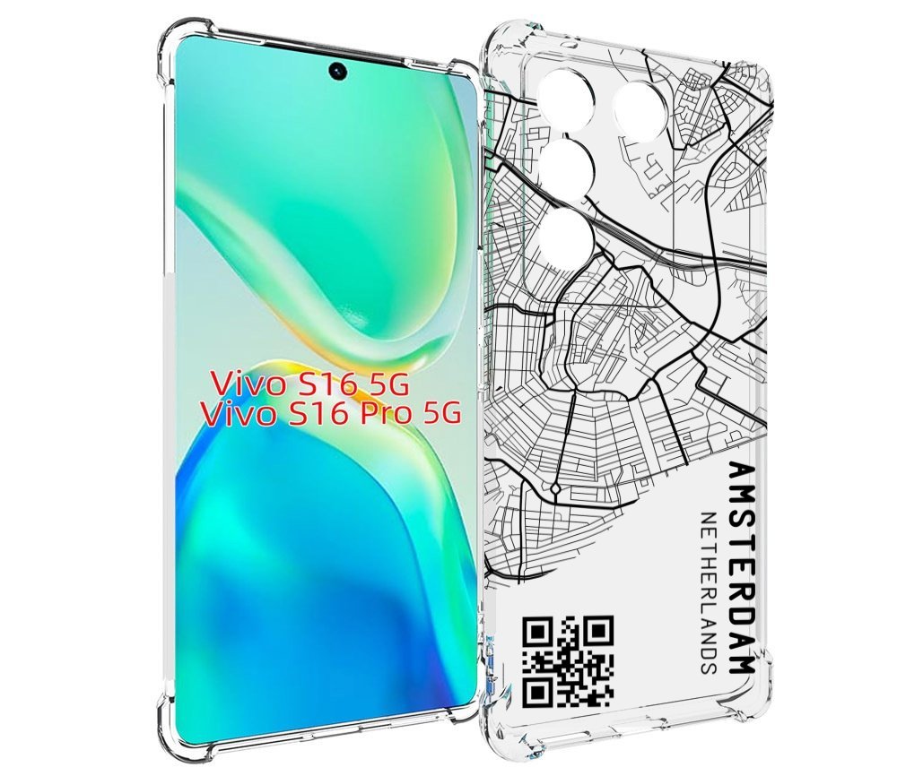 

Чехол MyPads схема-амстердам для Vivo S16 5G/S16 Pro 5G/V27/V27 Pro, Tocco