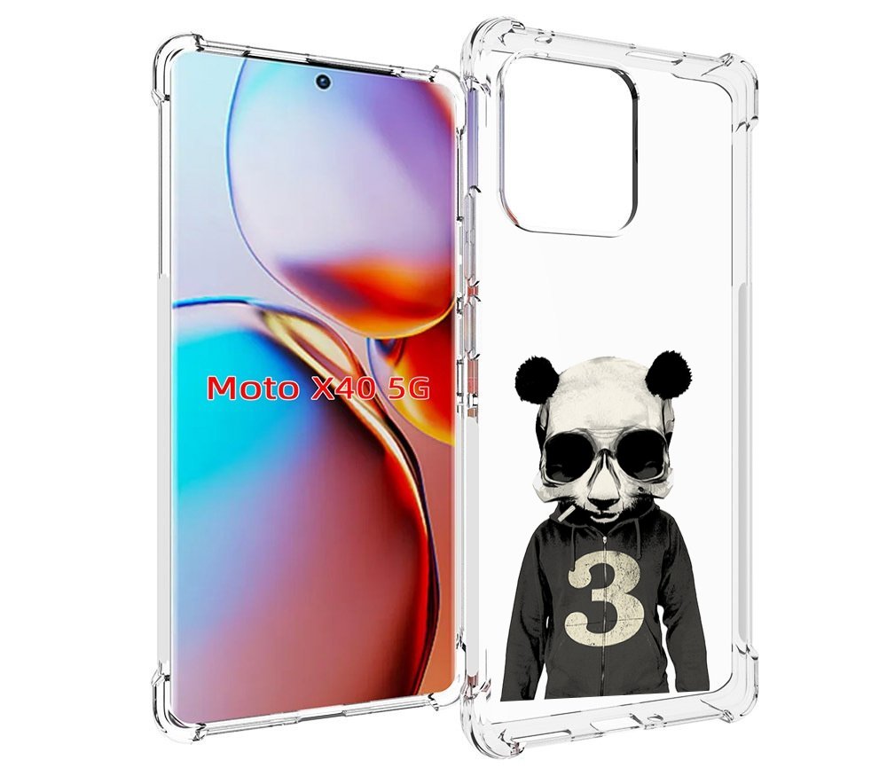 

Чехол MyPads Панда-в-костюме для Motorola Moto X40, Прозрачный, Tocco