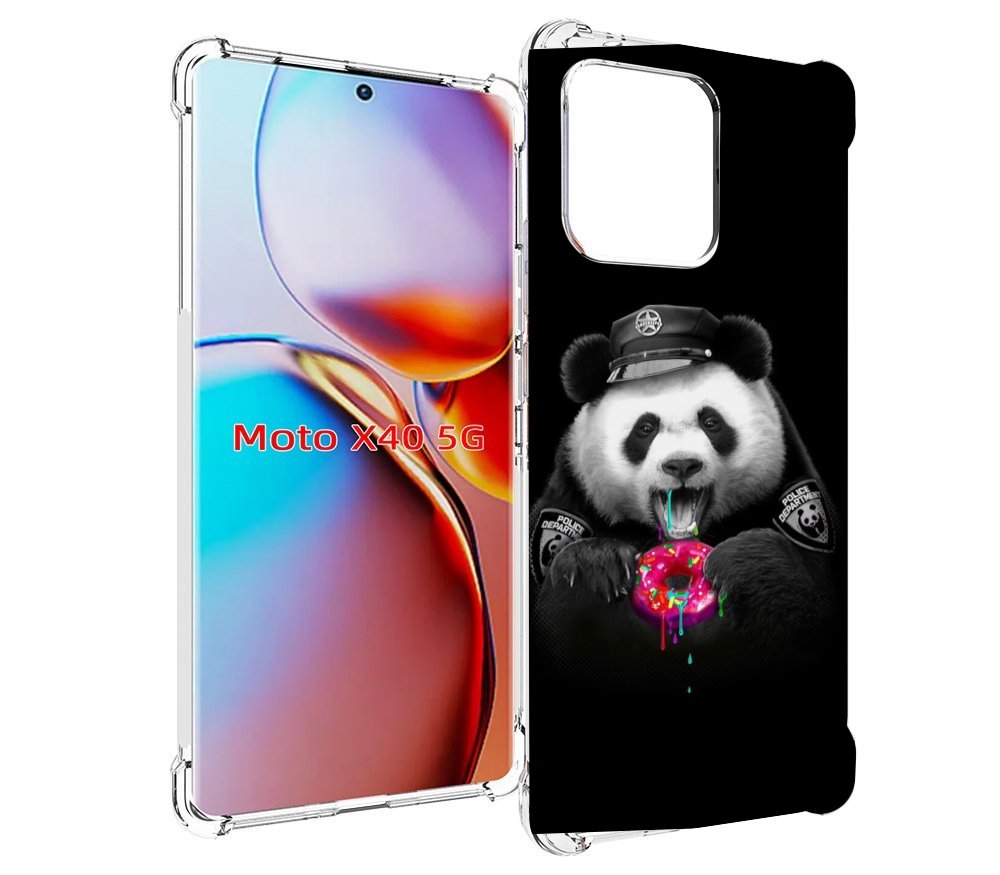

Чехол MyPads Панда-с-пончиком для Motorola Moto X40, Прозрачный, Tocco
