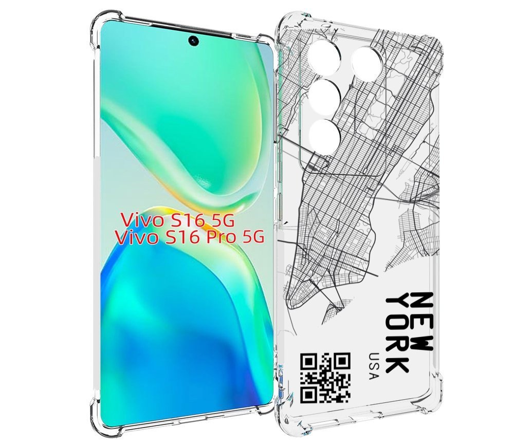 

Чехол MyPads схема-нью-йорк для Vivo S16 5G/S16 Pro 5G/V27/V27 Pro, Tocco