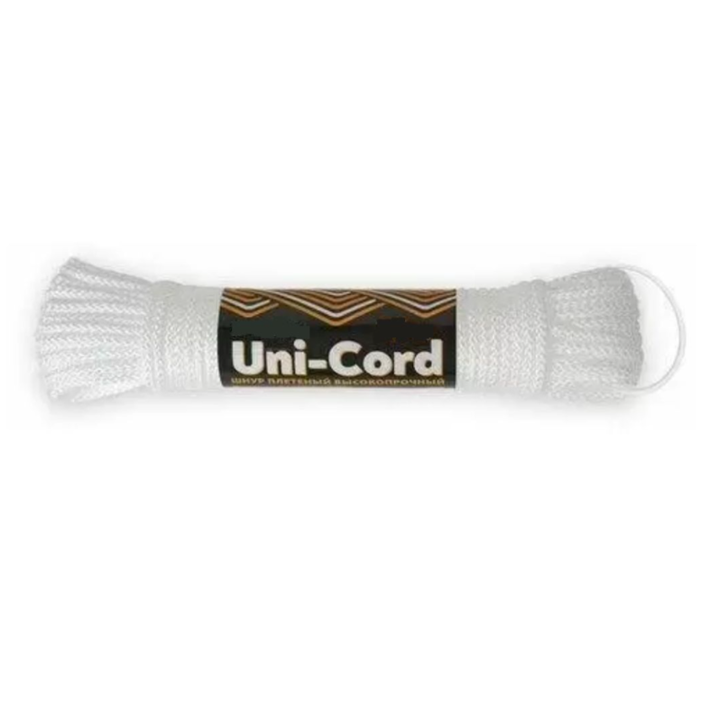 

Шнур плетеный Петроканат UNI-CORD 2,5 мм (10 м) белый, минимоток (плетеный шнур; шнур, Uni-Cord