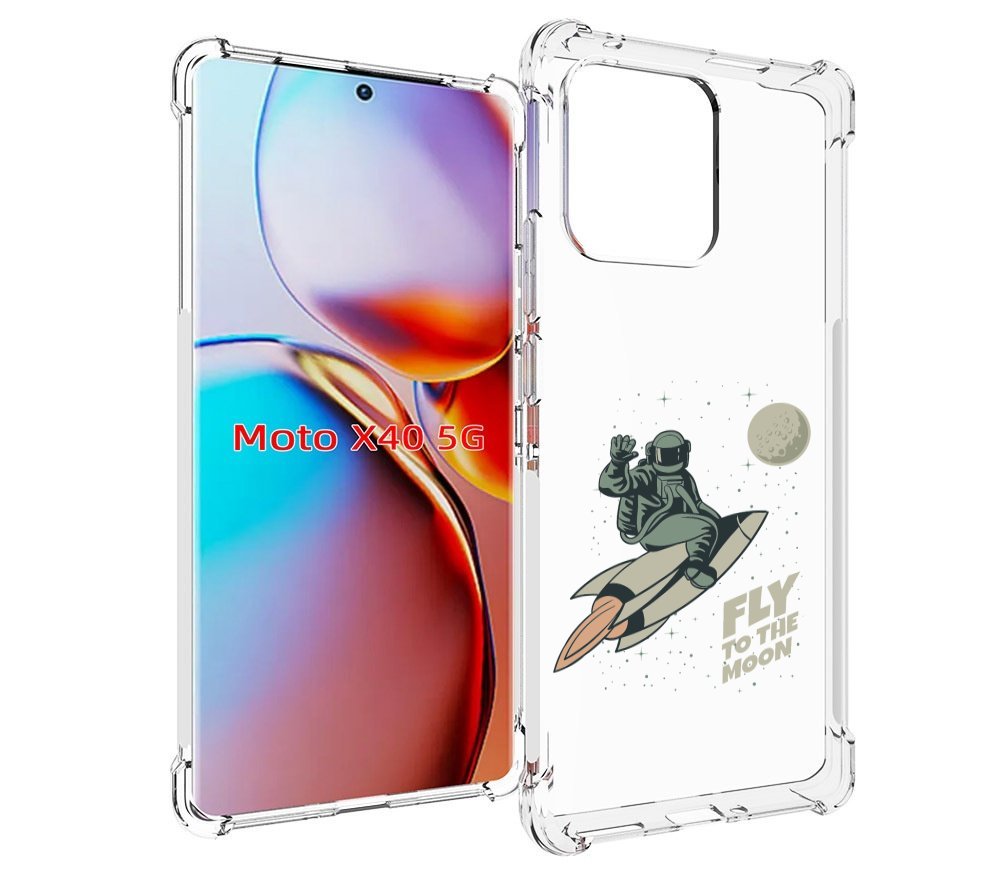 

Чехол MyPads Полет-на-Луну для Motorola Moto X40, Прозрачный, Tocco