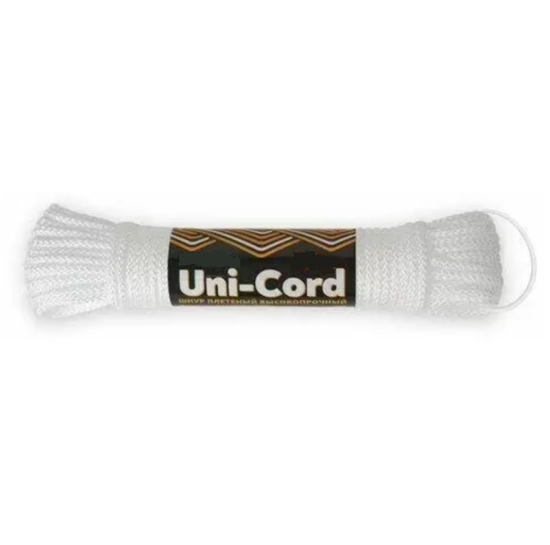 

Шнур плетеный Петроканат UNI-CORD 2,5 мм (10 м) белый, минимоток (плетеный шнур; шнур, Uni-Cord