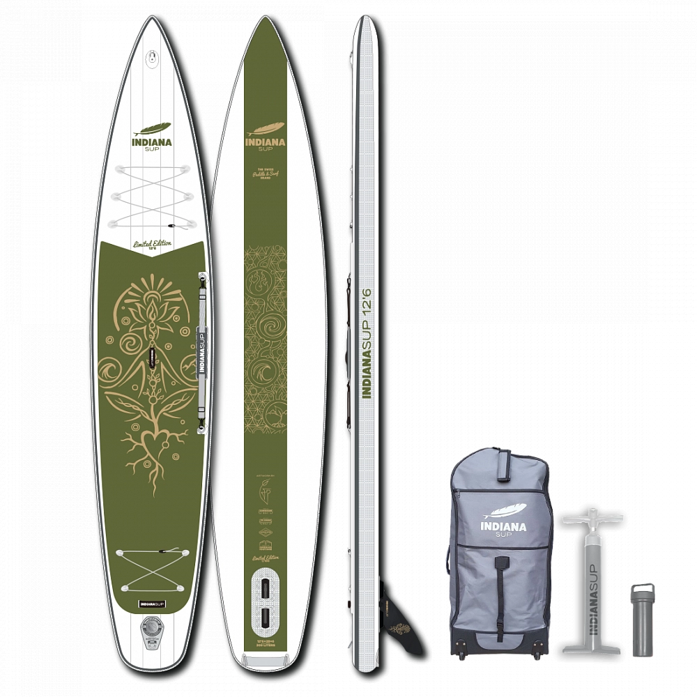 Сапборд надувной двухслойный Indiana 12.6 Touring LTD 2024 381x71.1x15 см, рюкзак, насос