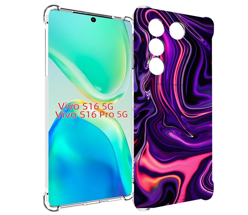 

Чехол MyPads фиолетовые краски для Vivo S16 5G/S16 Pro 5G/V27/V27 Pro, Tocco