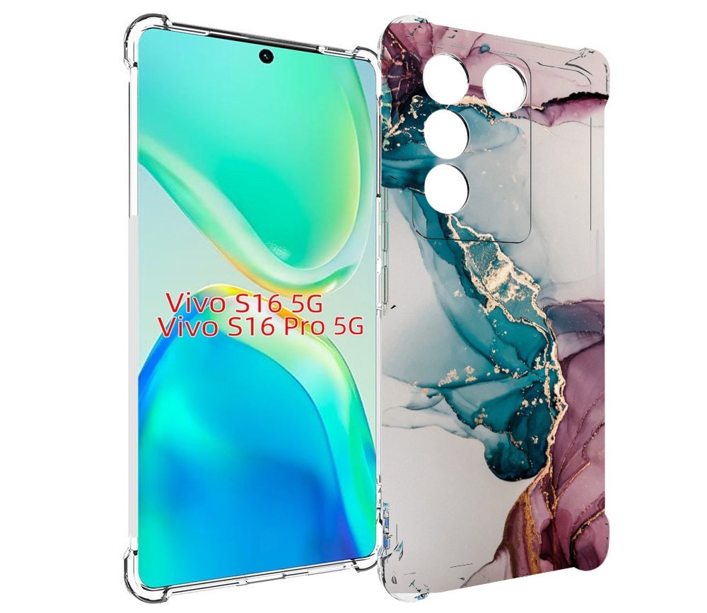 

Чехол MyPads фиолетовый синий краски для Vivo S16 5G/S16 Pro 5G/V27/V27 Pro, Tocco