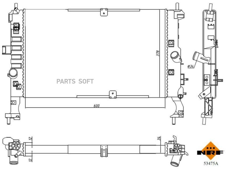 

Радиатор системы охлаждения NRF 53475A