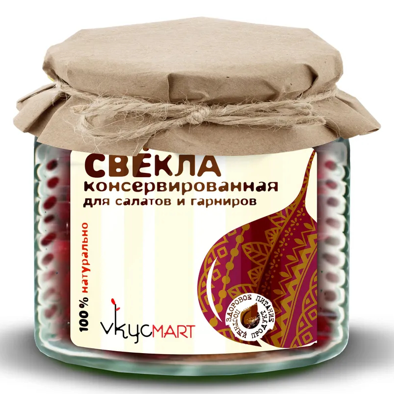 Свекла Vkycmart для салатов и гарниров консервированная 400 г