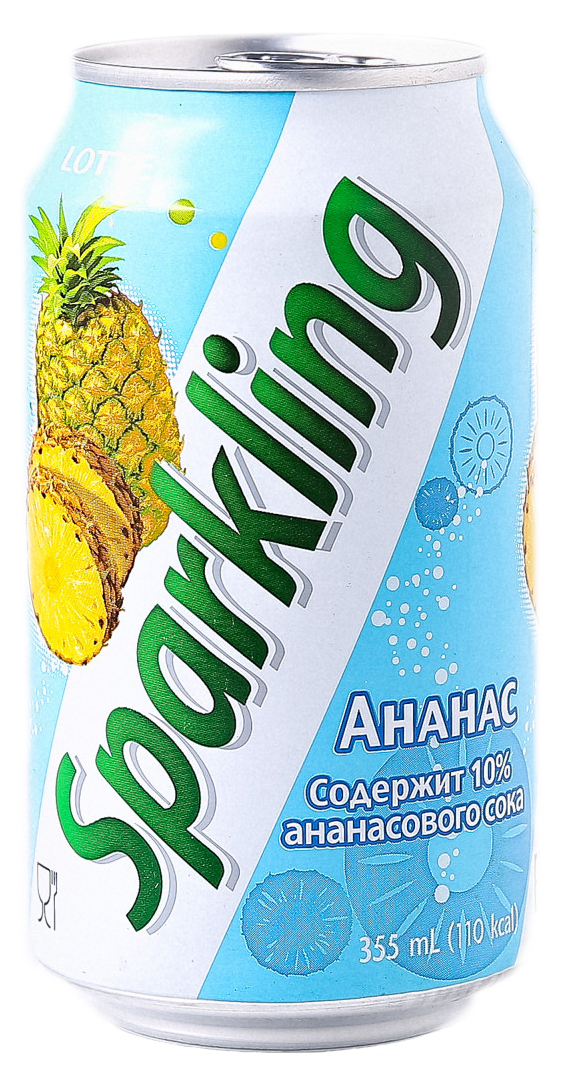 Газированный напиток Lotte Sparkling Ананас 0,355 л